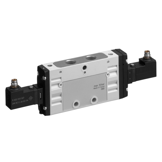 Imagen de Electroválvula TC08 Rosca 1/8" 800 l/min 5/2 Doble Solenoide Biestable 24Vcc Piloto Interior