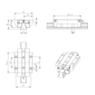Imagen de GUIA LINEAL (BRIDA, LARGO, STD) KWD-025-FLS-C1-N-1 REXROTH - R165321420