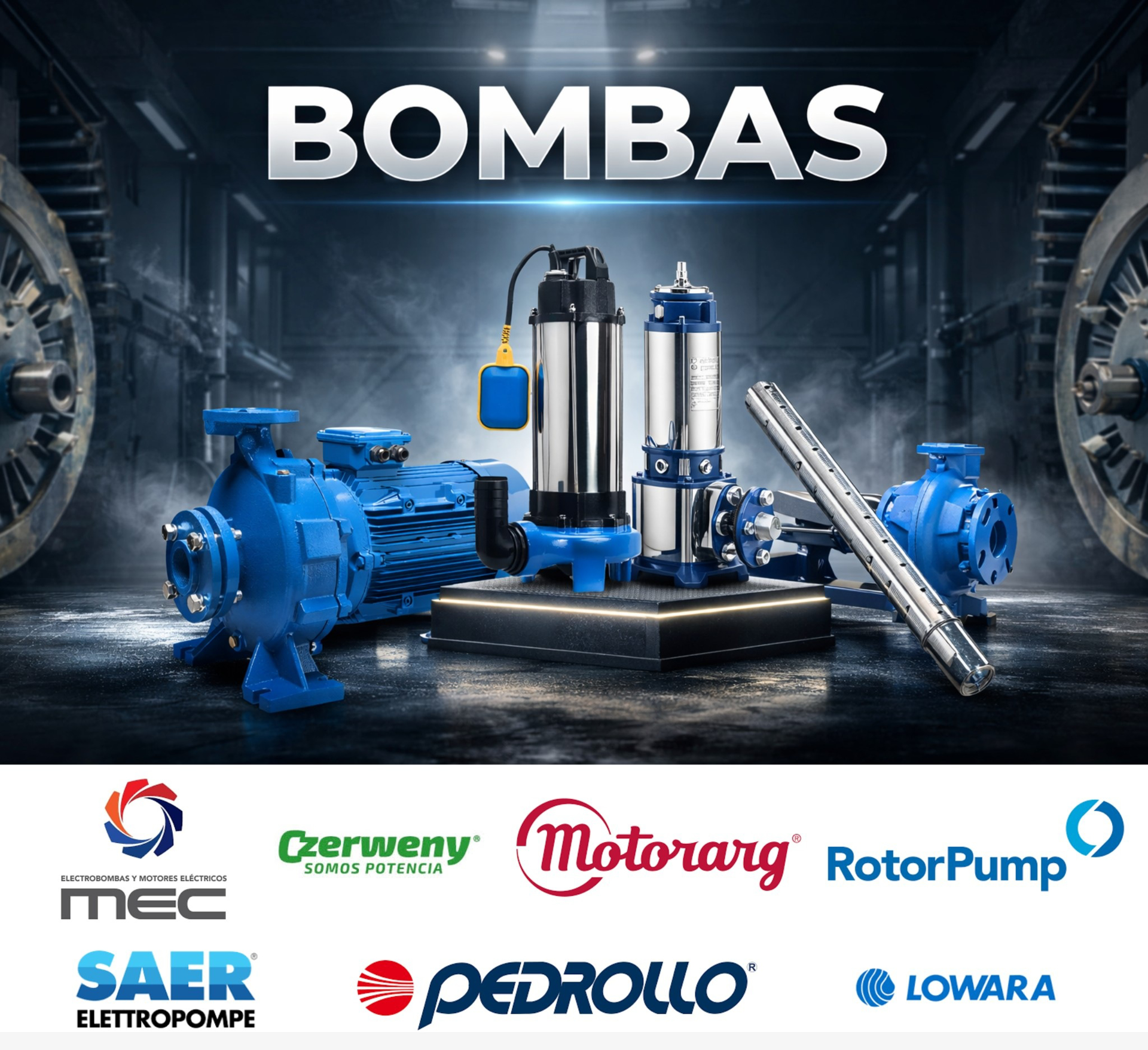 Bombas MEC CZERWENY LOWARA PEDROLLO ROTORPUMP MOTORARG